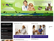 Tablet Screenshot of mypetnetpage.com